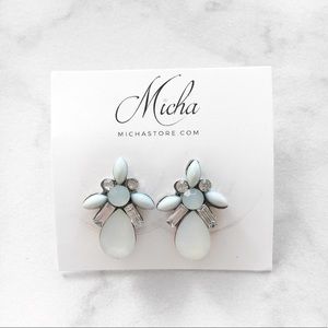NWT Aqua Statement Earrings